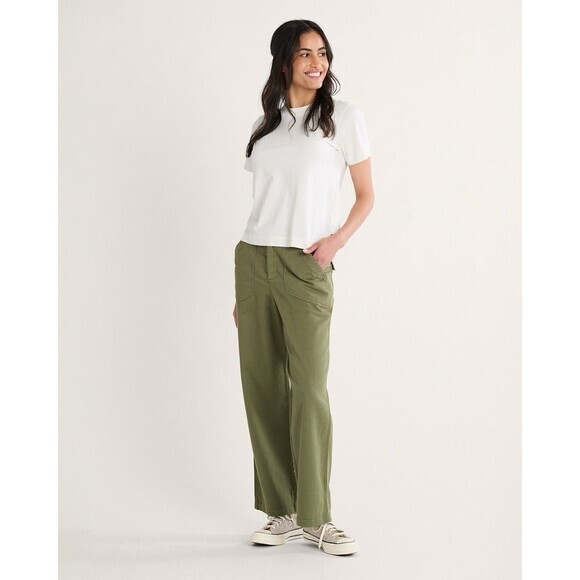 Pendleton Pants Womens Size 16 Petite Green High Waisted Straight Leg Utility - Picture 1 of 15